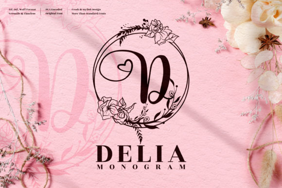Delia Monogram Font for Eye-Catching Design