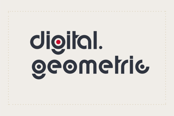 Digital Geometric Font for Modern Editorial Design