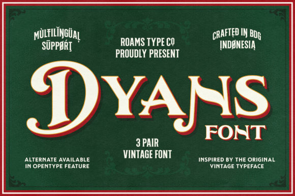 Dyans Display Font for Bold Web Design