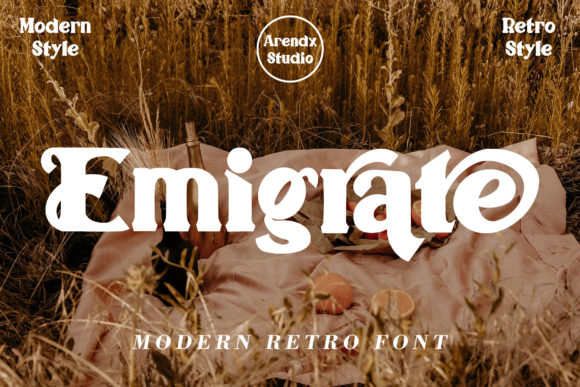 Emigrate: A Retro Display Font for Bold Campaigns