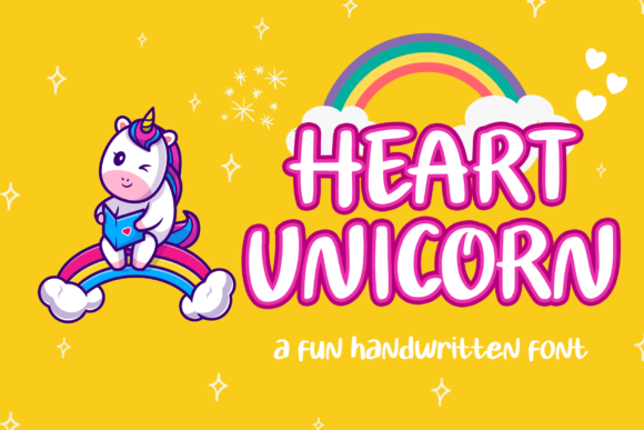 Heart Unicorn Font for Web Design Projects