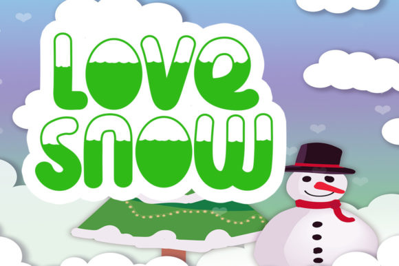 Love Snow: A Playful Display Font for Digital Creativity