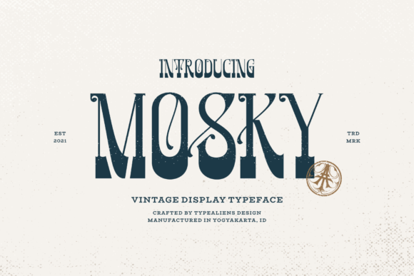 Mosky Font for Handmade and Commercial Crafts