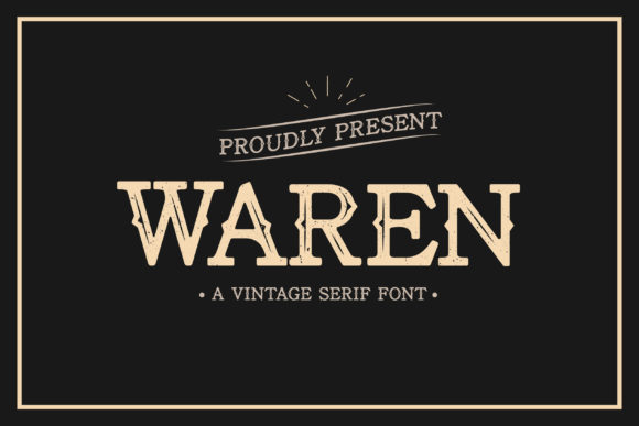 Waren Display Font for Editorial Design